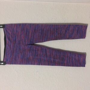 Athleta Girls Purple, Red & Blue Capri Dance Exercise Leggings. Size L-12